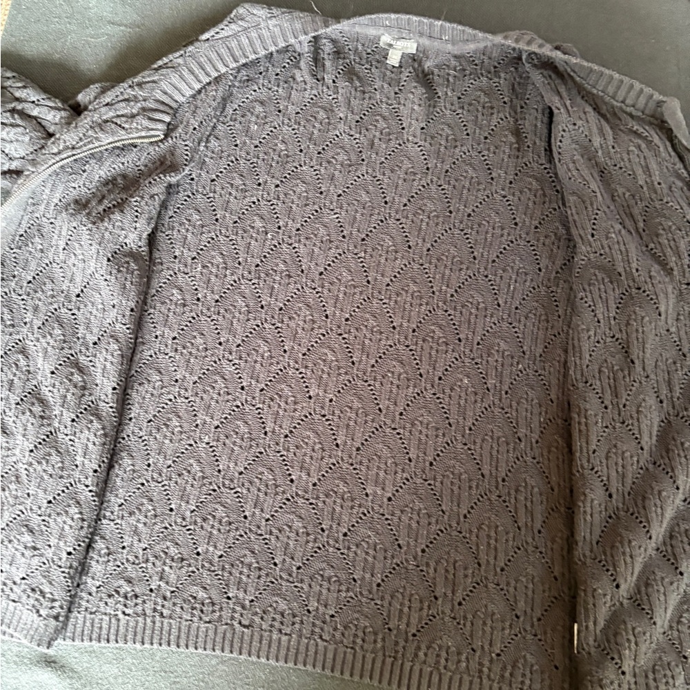 Talbots Lightweight Black cardigan 1X - Picture 5 of 8